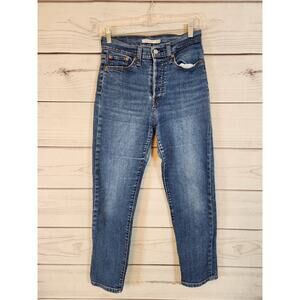 Levi Strauss & Co. Women's Blue Mid Rise Wedgie Ankle Straight Leg Jeans Size 28